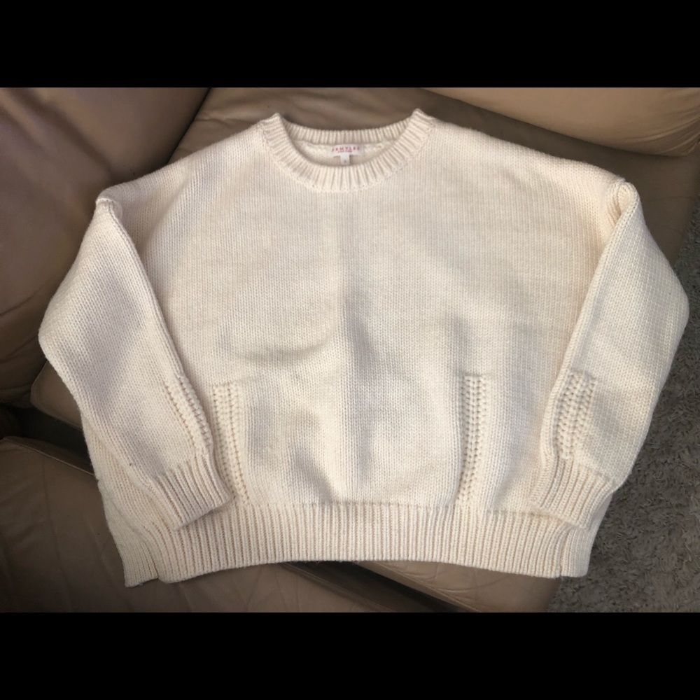 Demylee New York: Ivory crew neck sweater size small